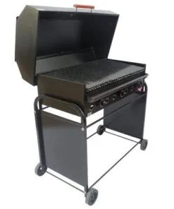 Parrilla A Gas Con Tapa y Carro 100x60 INVERNATIVA