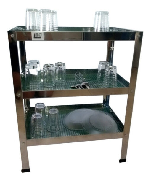 Vasera Gastronomica Escurridor Acero 100 X 40 Cm 3 Estantes - Imagen 4