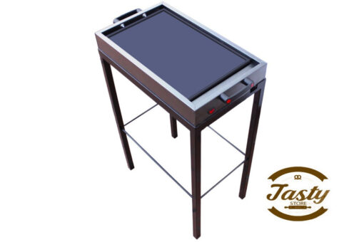 Parrilla  Eléctrica Plancha Bifera Lisa Con Pie/base Oferta
