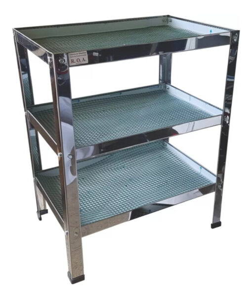 Vasera Gastronomica Escurridor Acero 110 X 40 Cm 3 Estantes - Imagen 3