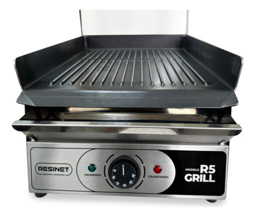 Plancha Grill Eléctrica Lomitera Sandwich 35x42 Resinet R5 Color Plateado - Imagen 5