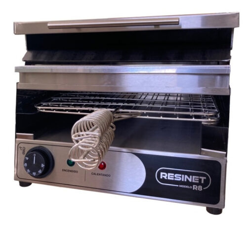 Plancha Hamburguesera Eléctrica C/tostador Carlitero Resinet Gris - Imagen 4