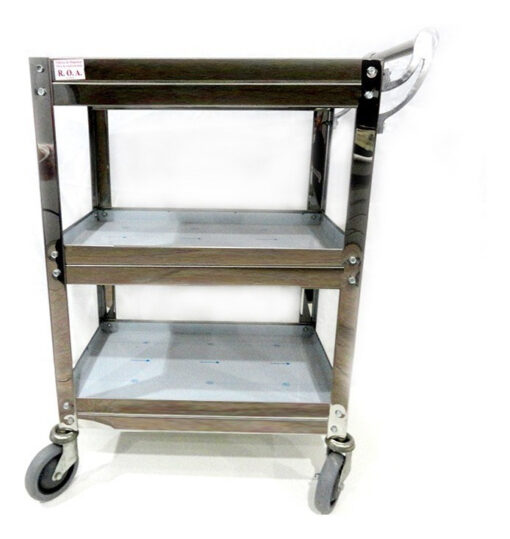Carro De Servicio Gastronómico Roa Estantes Acero 90 X 40 - Imagen 9