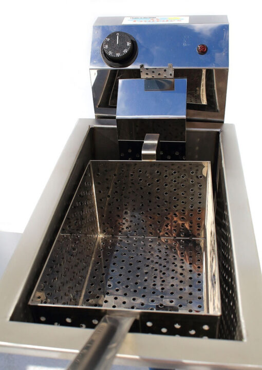 Freidora Industrial Lourdes Simple 8l Plata - Imagen 8