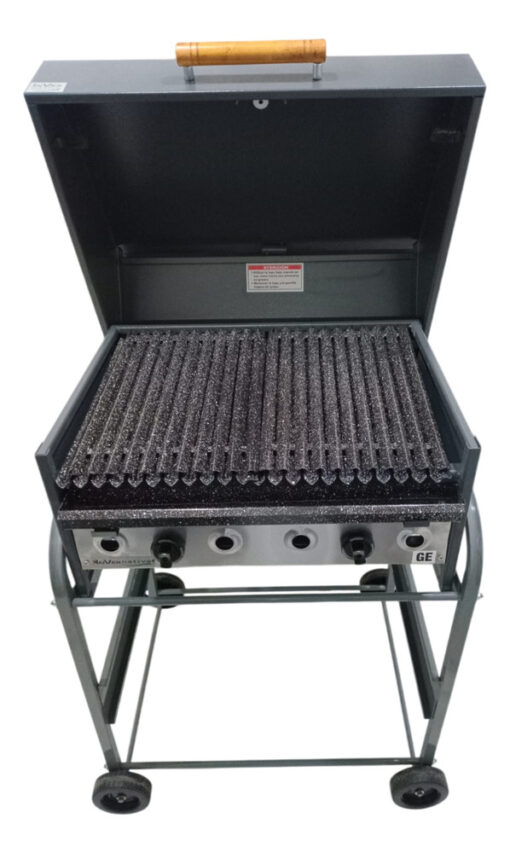 Parrilla Gas Natural Envasado 70x60 Frente Acero C/ Carro - Imagen 4