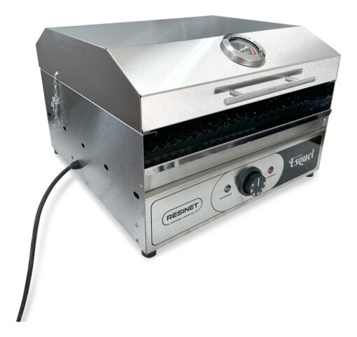 Parrilla Eléctrica Esquel 40x40 Balcon Acero Funda Regalo Plateado - Imagen 5