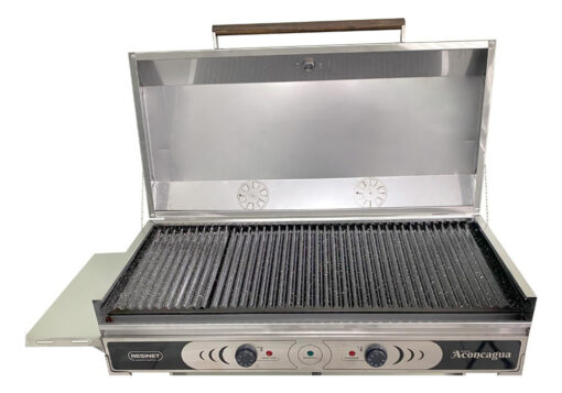 Parrilla Eléctrica Grande Tapa Funda 95x45 Resinet Aconcagua Plateado