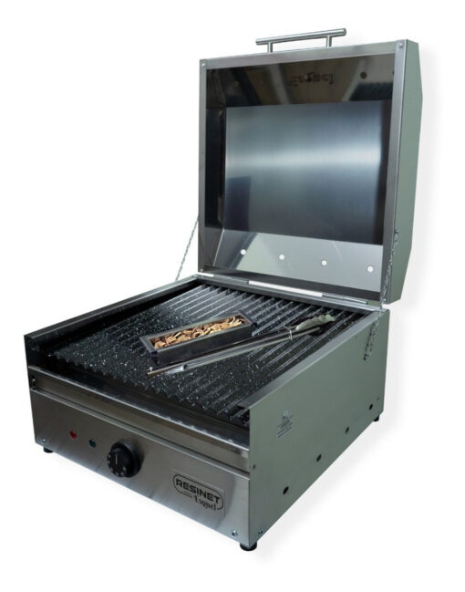 Parrilla Eléctrica Esquel 40x40 Balcon Acero Y Funda Regalo Plateado - Imagen 6