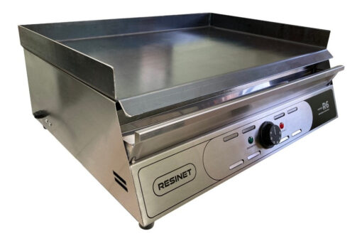 Plancha Lisa Eléctrica Hamburguesa Grande 75x45 Resinet Plateado - Imagen 3