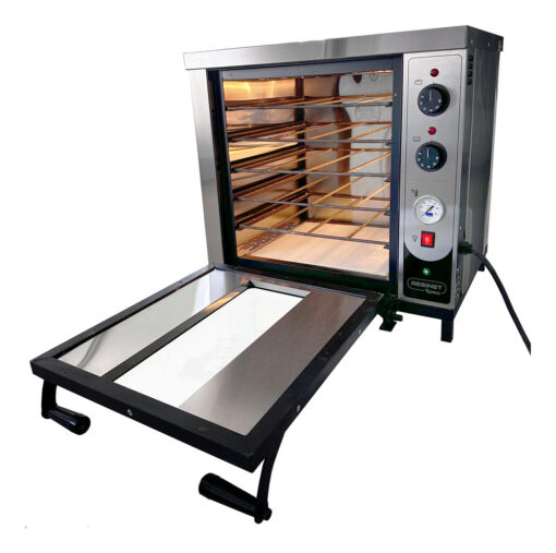 Horno Pizzero Eléctrico Compacto 6 Moldes Roma Resinet  Plateado - Imagen 4