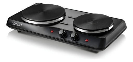 Anafe Electrico Sikla Sobremesada Negro Doble - 2 Hornallas Negro