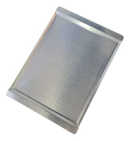 Pack 2 Bandejas 44x32 Cm Lisa Perforada Lata Placa Baguette - Imagen 3