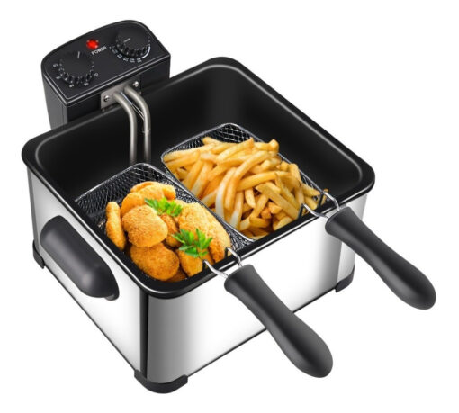 Freidora Eléctrica Sikla Papas Fritas 4,5l 3 Canastos Timer  Acero 50 Hz - Imagen 3