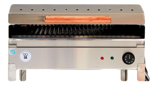 Parrilla Eléctrica Balcón Acero Base Funda Ahumador Regalo Plateado - Imagen 5