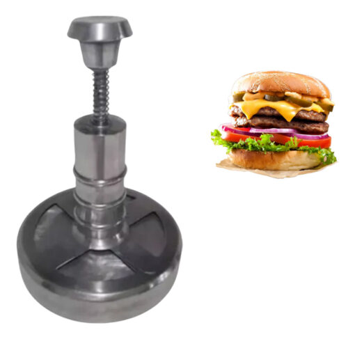 Hamburguesera Manual De Golpe Molde 14 Cm Aluminio Pulido