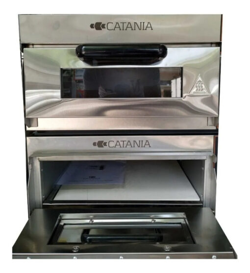 Horno Pizzero Eléctrico Doble Piso Refractario 40x40 Compact - Imagen 4