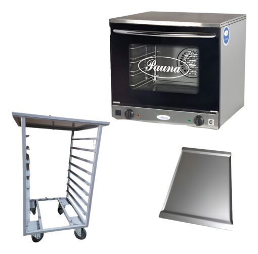 Horno Convector Eléctrico Pauna Beta 21 + Base Con Ruedas  Plateado