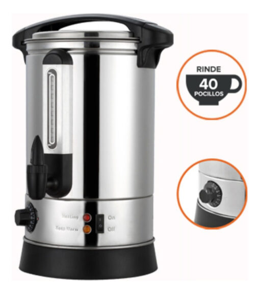 Cafetera De Filtro Comercial Sikla Cg-09 8,7l 60 Pocillos Plateado - Imagen 3