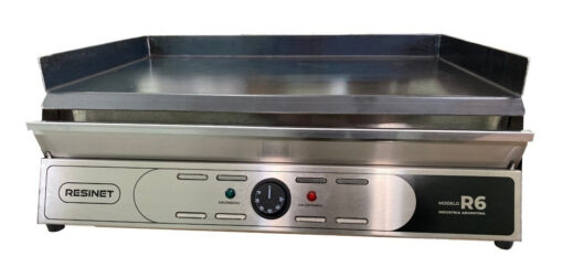 Plancha Lisa Eléctrica Hamburguesa Grande 75x45 Resinet Plateado - Imagen 4