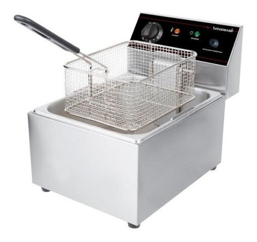 Freidora Eléctrica Comercial 6 Litros Turboblender Tb-fr6v1 Color Acero Inoxidable