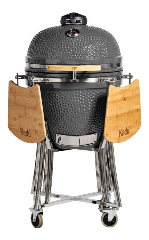 Parrilla A Carbón Kamado Kadu 25 Ahumador Bbq Grill + Funda Rojo - Imagen 3