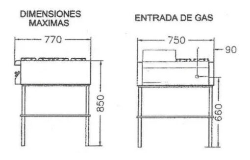 Plancha Lisa Hamburguesera A Gas 8mm 75x75 Yac - Imagen 3