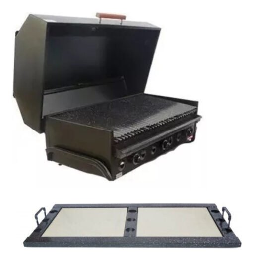 Parrilla A Gas Envasado Natural 100x60 Tapa Pizzera Ahumador
