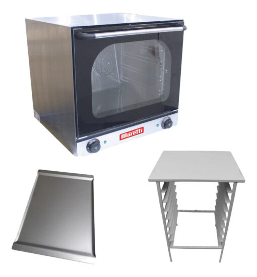 Horno Convector Eléctrico Moretti Deli 4 Bandejas 44x32 Base