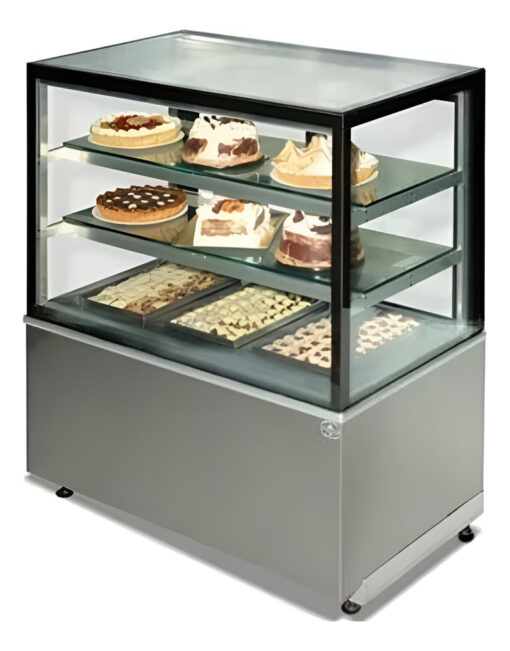 Exhibidor Mantenedor Comidas Refrigerado 120 Cm  3 Niveles Plateado