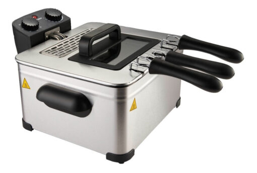 Freidora Eléctrica Sikla Papas Fritas 4,5l 3 Canastos Timer  Acero 50 Hz