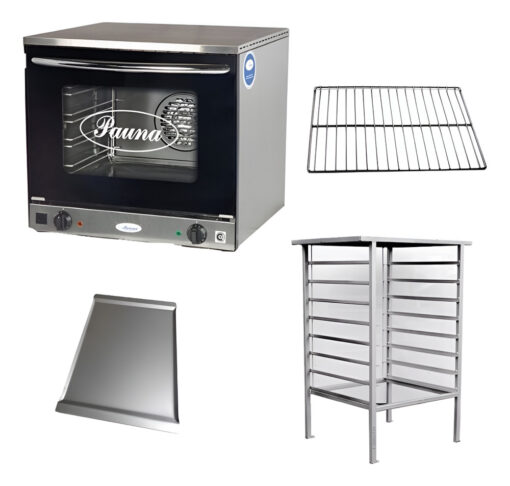 Horno Industrial Pauna Convectores Beta 21 + 8 B + 2 R Para Multifuncion Puerta Con Visor 2.7kw Plateado