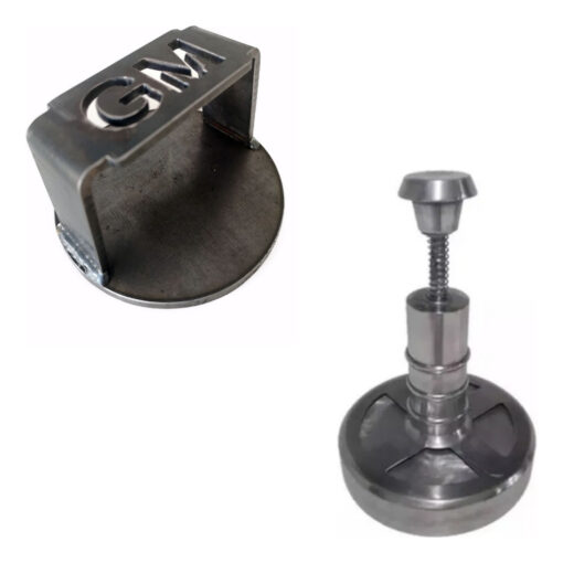 Combo Hamburguesera Manual Armador 12 Cm Aluminio + Smasher  Gris