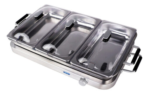 Buffetera Mantenedor Comidas Calientes Baño Maria 3 Bandejas