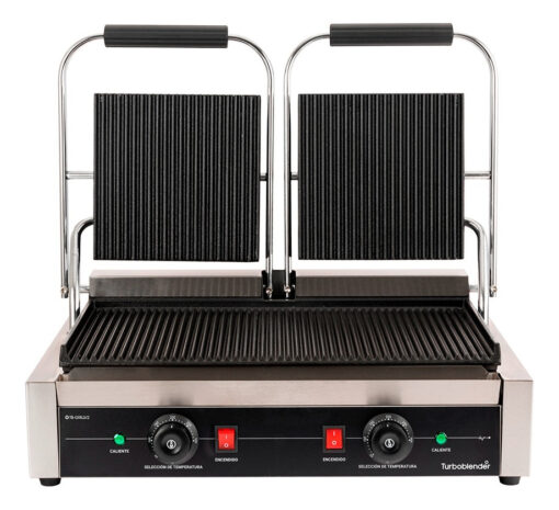 Grill Panini Plancha Doble Contacto Turboblender Tb-grillv2 Gris - Imagen 3