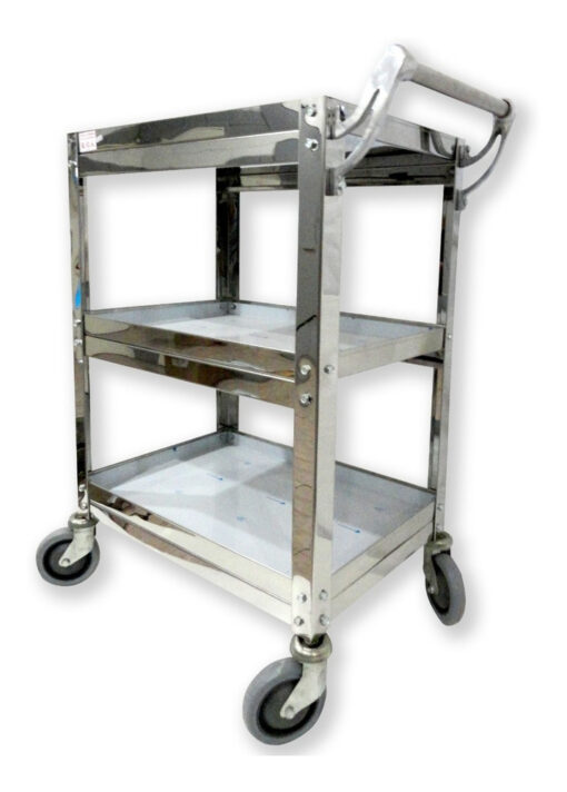 Carro Servicio Gastronómico Acero 3 Estantes 60 X 40 Cm Roa - Imagen 7