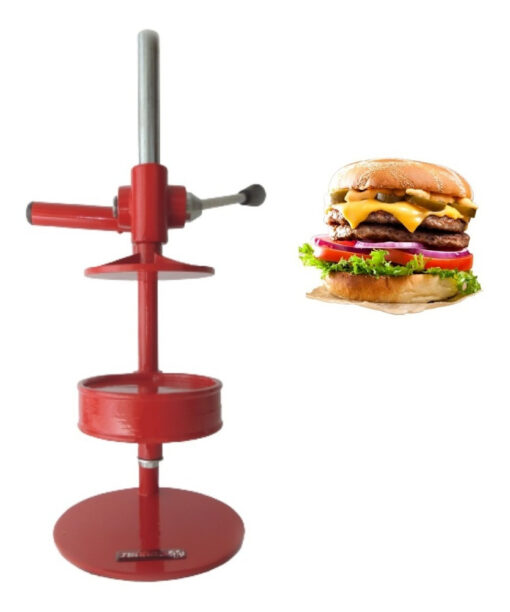 Máquina Hamburguesera Nativa Cremallera Molde Hamburguesa 10 Rojo