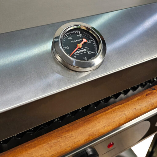 Parrilla Eléctrica Balcón Acero Base Funda Ahumador Resinet - Imagen 4