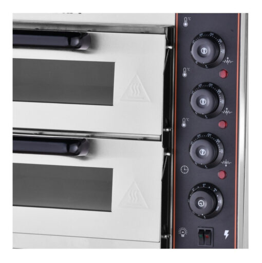Horno Pizzero Eléctrico Doble Piso Refractario 40x40 Compact - Imagen 3