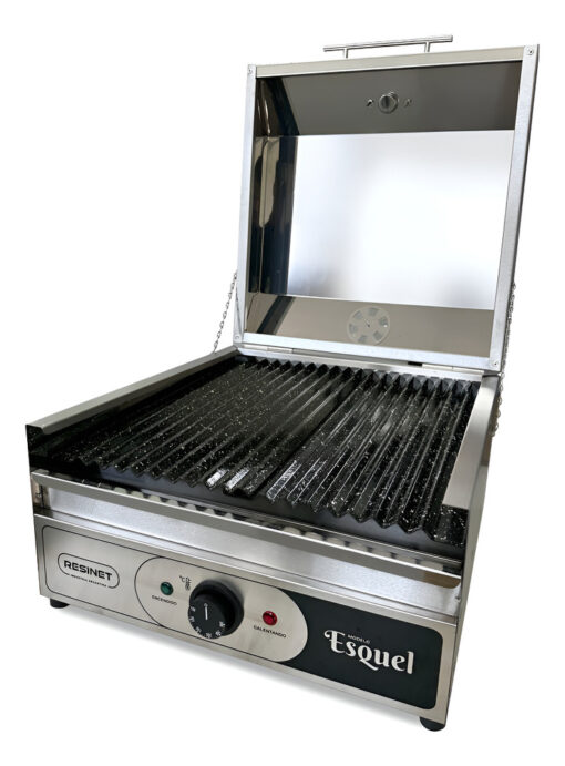 Parrilla Eléctrica Esquel 40x40 Balcon Acero Y Funda Regalo Plateado