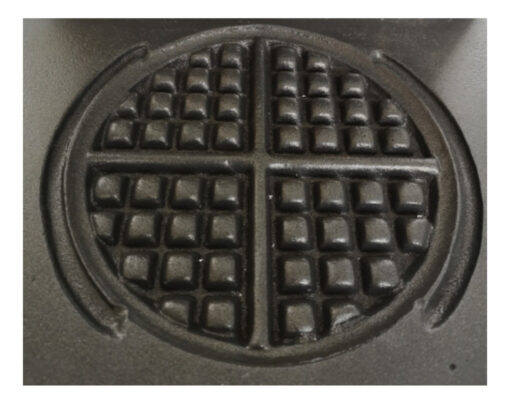 Waflera Profesional Eléctrica Teflonada Redonda 4 Waffles  Plateado - Imagen 5