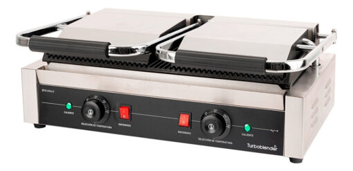 Grill Panini Plancha Doble Contacto Turboblender Tb-grillv2 Gris - Imagen 5