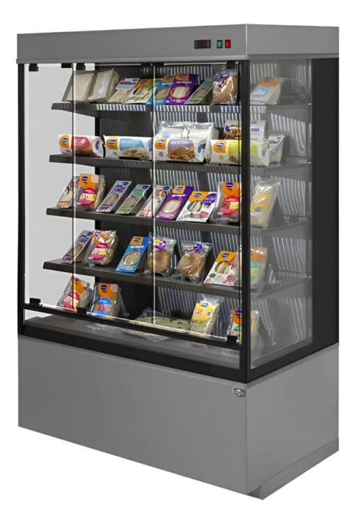 Exhibidora Refrigerada Open Cooler Auto Servicio 5 Niveles Gris
