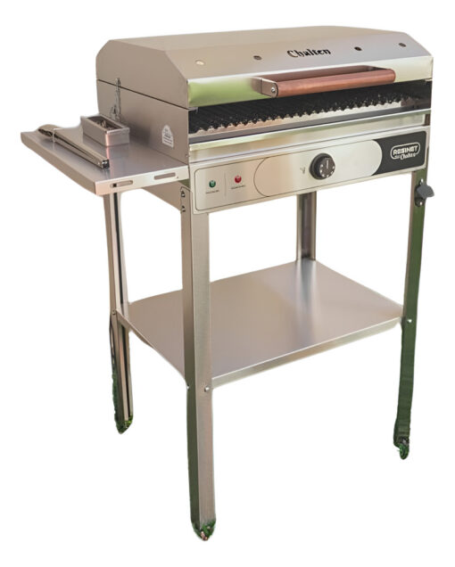 Parrilla Eléctrica Acero Inoxidable Y Base Cuadrada Resinet Plateado