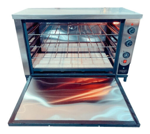 Horno Pizzero Eléctrico 8 Moldes Resinet Gratinador + Base - Imagen 3