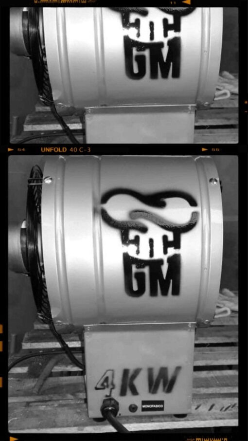Caloventor Industrial Eléctrico 5000 Watts Uso Continuo Mono Gris - Imagen 3