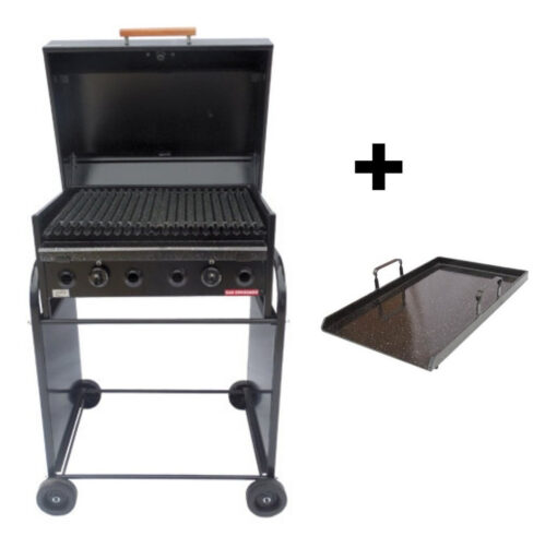 Parrilla A Gas Natural Envasado 70x60 Carro Tapa + Plancha - Imagen 3
