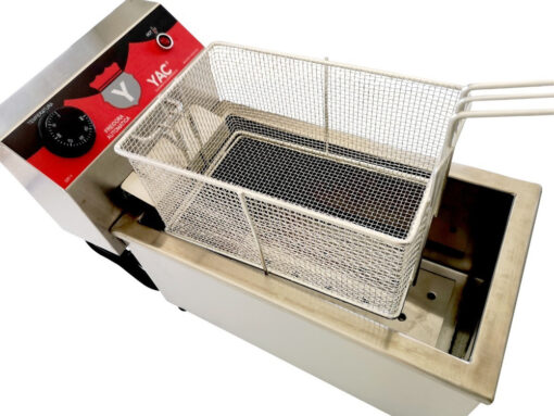 Freidora Eléctrica Yac 8 Litros Y Cortadora De Papa Bastón Plateado - Imagen 3