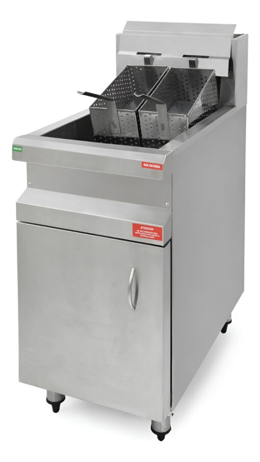 Freidora Automatica A Gas 35lts Yac Acero Inoxidable