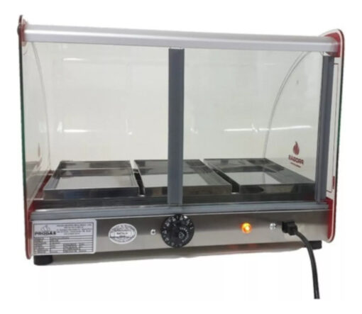 Exhibidora Para Productos Calientes 3 Bandejas Progas - Imagen 6