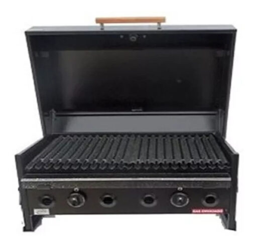 Parrilla A Gas Natural Envasado 70x60 Carro Tapa + Plancha - Imagen 7